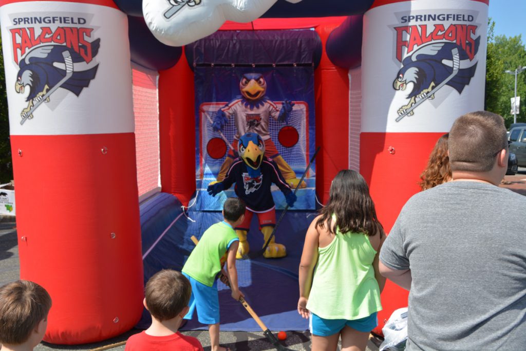 Inflatable hockey at Kids Safety Expo