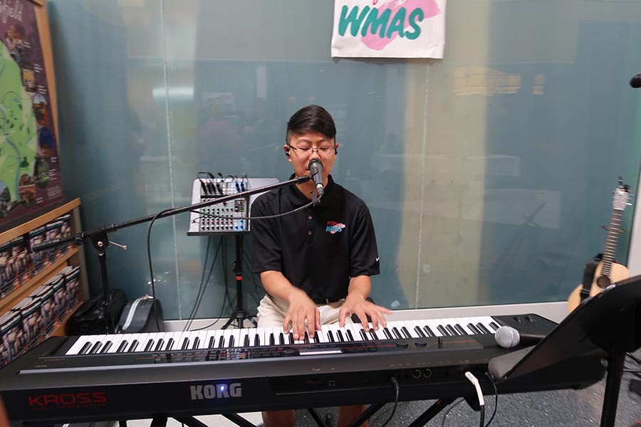Playing keyboard at WMAS