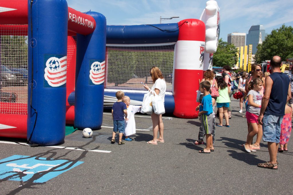 Inflatable soccer at Kids Safety Expo