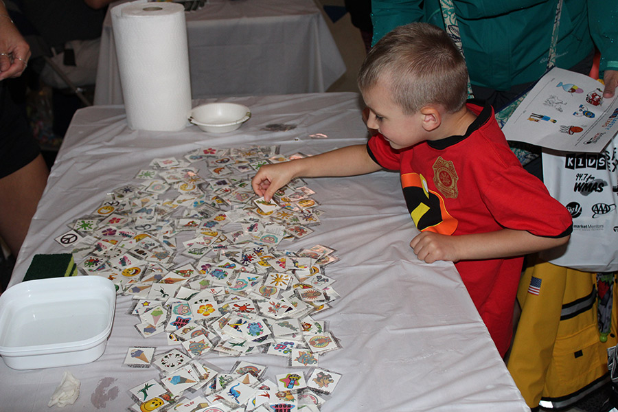 Kids with stickers at Kids Safety Expo 2018