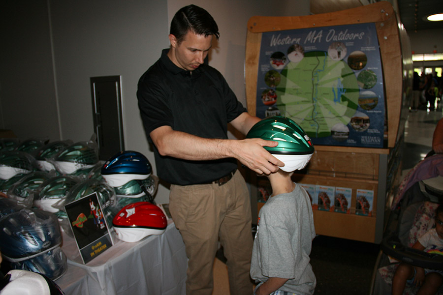Bicycle helmets at Kids Safety Expo 2018