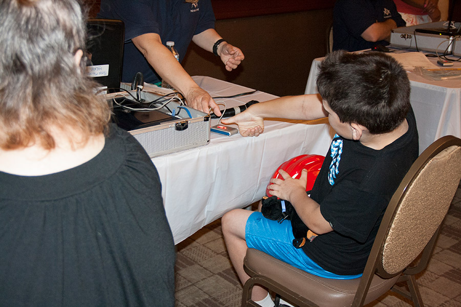 Finger print scan at Kids Safety Expo 2018