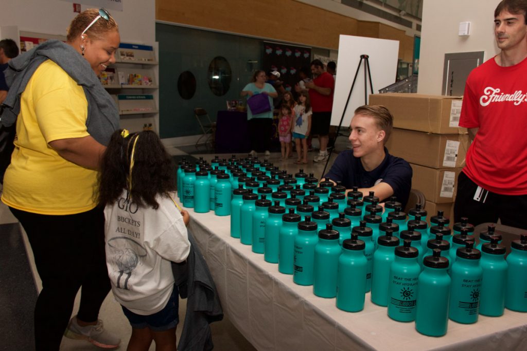 Water bottles at Kids Safety Expo